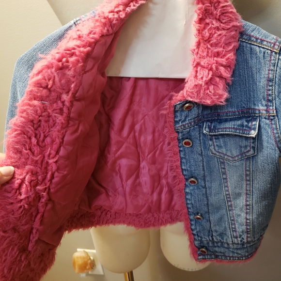 Pink Fleece Jean Jacket - Picture 4 of 7